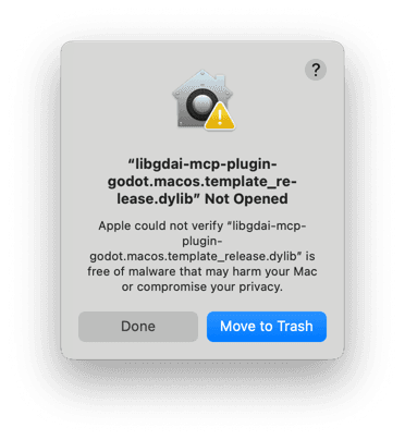 GDAI Dylib not opened