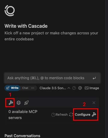 MCP Server setting in Windsurf IDE
