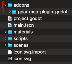 Project after copying the plugin